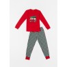 Pijama copii cu imprimeu de Craciun.